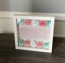Load image into Gallery viewer, Pastel Flowers Shadow Box
