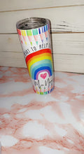 Load and play video in Gallery viewer, Rainbow Colored Pencil w/ Name Tumbler (A Big Heart)
