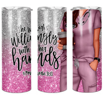 Load image into Gallery viewer, Nurse Glitter Tumblers
